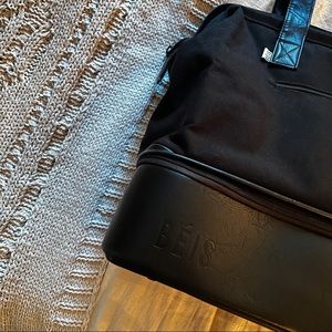 Like New - BEIS Mini Weekender Tote in Black Canvas